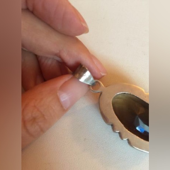 Smoky quartz pendant (sterling silver) - Picture 3 of 7